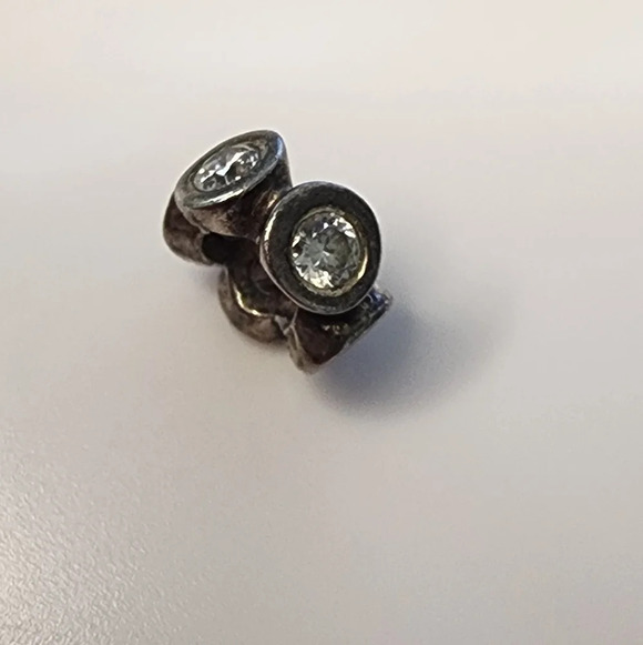PANDORA LIGHTS CLEAR CZ SPACER 925 ALE STERLING SILVER SPACER CHARM - Picture 6 of 7
